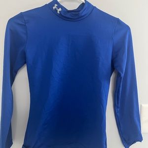 Under Armour Youth ColdGear Mock Neck Long Sleeve Shirt - Medium